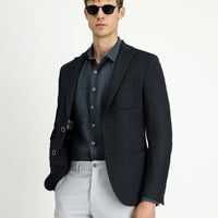 Black 7 Drop Slim Fit Cotton Sport Jacket