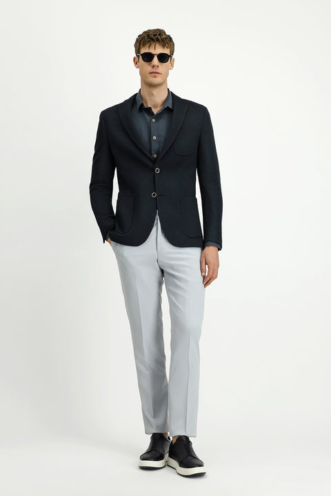 Black 7 Drop Slim Fit Cotton Sport Jacket