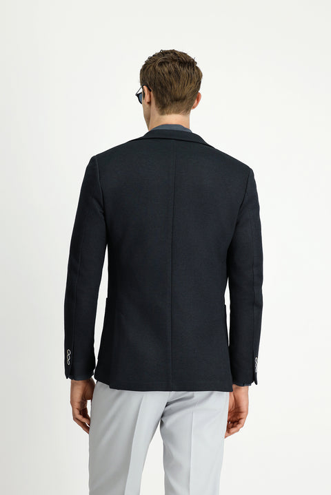 Black 7 Drop Slim Fit Cotton Sport Jacket