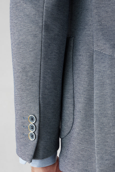 Dark Navy 7 Drop Slim Fit Cotton Sport Jacket