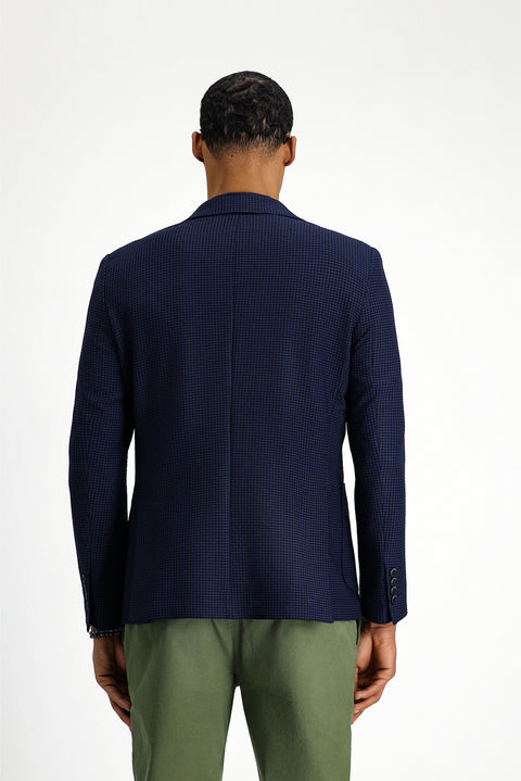 Dark Navy Techno-Line 7 Drop Slim Fit Lycra Jacket