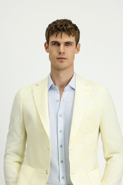 Cream Techno-Line 7 Drop Slim Fit Lycra Jacket