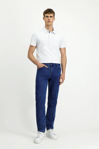  İndigo Regular Fit Standart Kesim Pamuklu Denim Look Pantolon