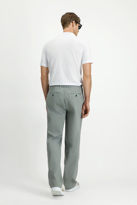 Light Smoke Regular Fit Standard Cut Lycra Canvas / Chino Pants