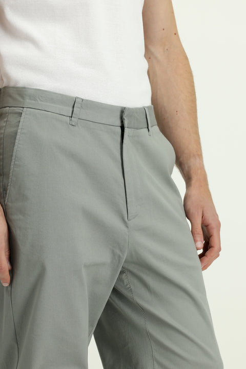 Light Smoke Regular Fit Standard Cut Lycra Canvas / Chino Pants