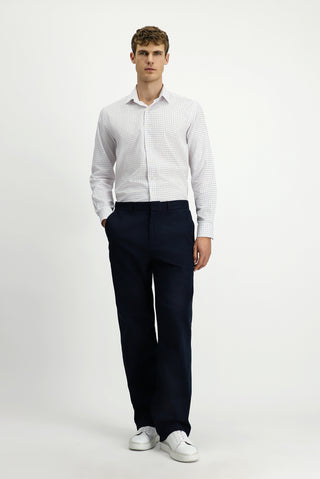  Koyu Lacivert Regular Fit Standart Kesim Likralı Kanvas / Chino Pantolon