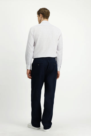  Koyu Lacivert Regular Fit Standart Kesim Likralı Kanvas / Chino Pantolon