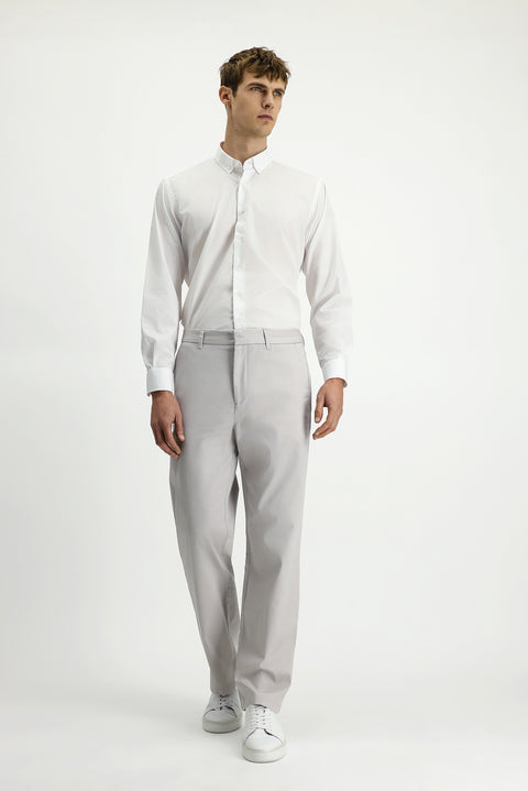 Stone Regular Fit Standard Cut Lycra Canvas / Chino Trousers