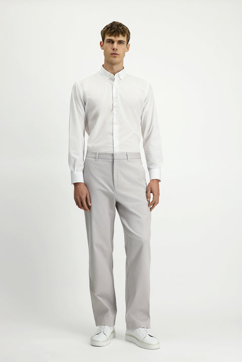 Stone Regular Fit Standard Cut Lycra Canvas / Chino Trousers