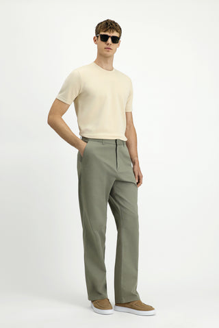 Çağla Yeşili Regular Fit Standart Kesim Likralı Kanvas / Chino Pantolon