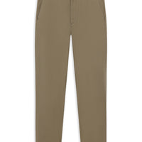 Dark Mink Regular Fit Standard Cut Lycra Canvas / Chino Trousers