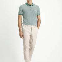 Cream Slim Fit Skinny Elasticated Waist Stretchy Canvas / Chino Trousers