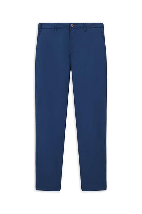 Orta Petrol Slim Fit Dar Kesim Beli Lastikli Likralı Kanvas / Chino Pantolon