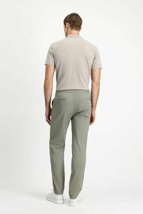 Dark Grey Slim Fit Stretchy Drawstring Elastic Waist Jogger Pants