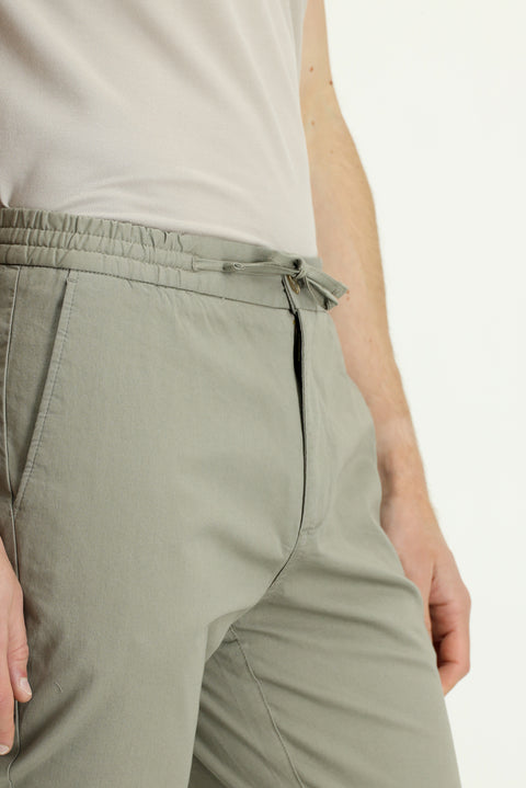 Dark Grey Slim Fit Stretchy Drawstring Elastic Waist Jogger Pants
