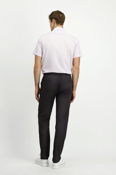 Light Brown Slim Fit Stretchable Elasticated Waist Drawstring Jogger Trousers