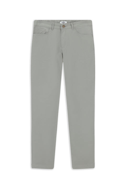 Medium Grey Slim Fit Stretch Canvas / Chino Trousers