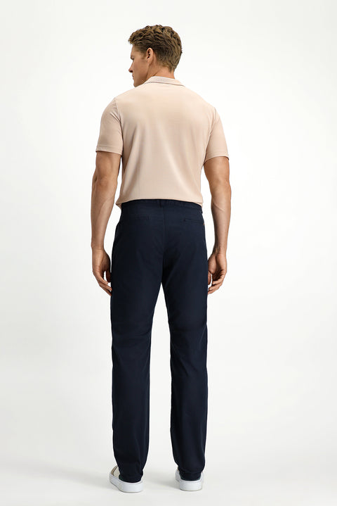 Dark Navy Relaxed Fit Stretch Canvas / Chino Trousers