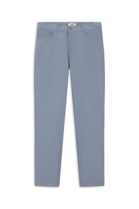 Havacı Mavi Slim Fit Dar Kesim Likralı Kanvas / Chino Pantolon