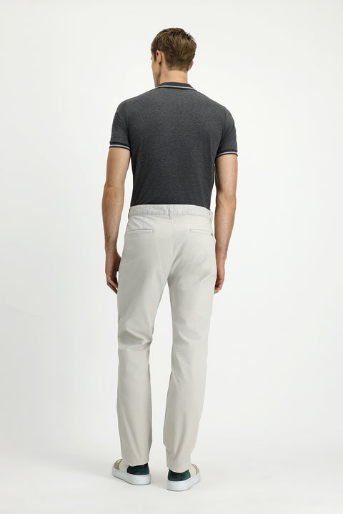 Stone Relaxed Fit Stretch Canvas / Chino Trousers