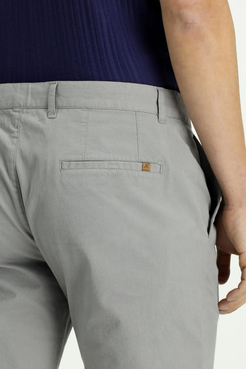 Mid Grey Relaxed Fit Stretch Canvas / Chino Trousers