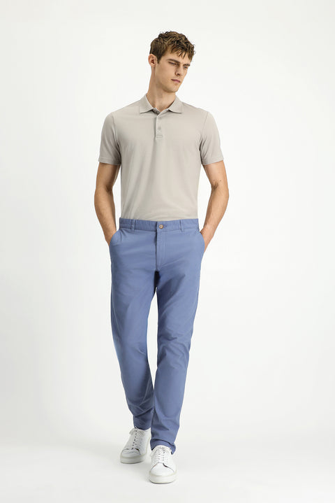 Havacı Mavi Relaxed Fit Stretchy Canvas / Chino Trousers