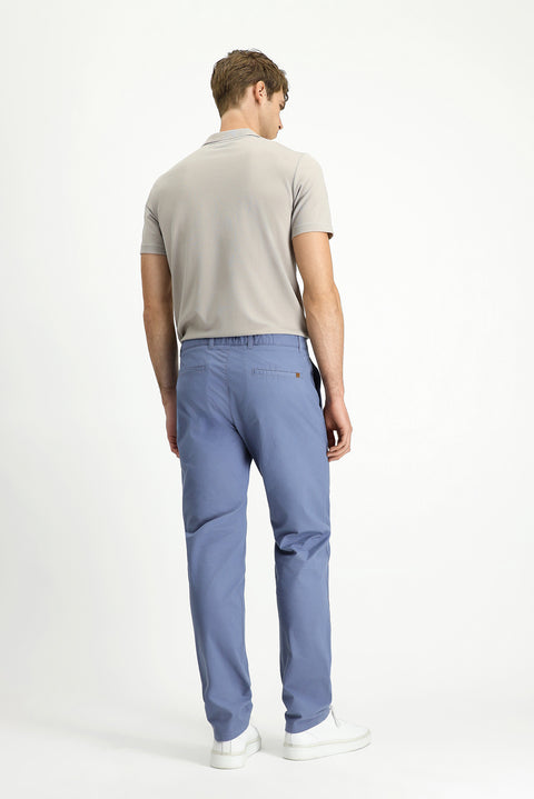 Aviator Blue Regular Fit Standard Cut Lycra Canvas / Chino Trousers