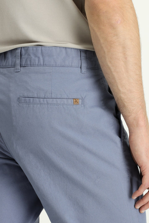 Havacı Mavi Relaxed Fit Stretchy Canvas / Chino Trousers