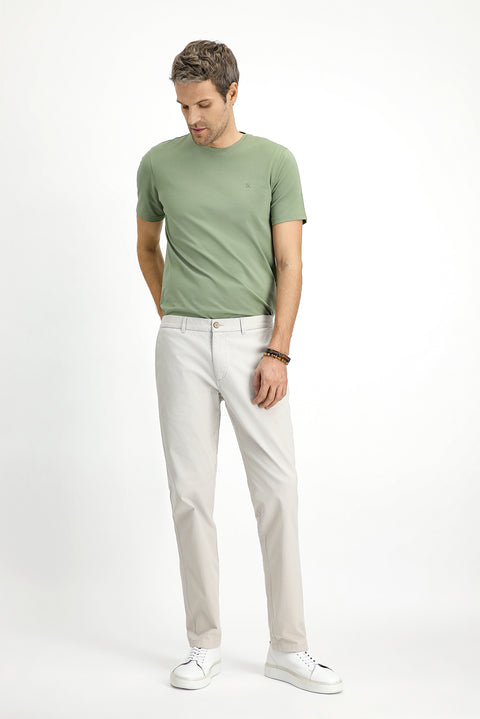 Stone Relaxed Fit Stretch Canvas / Chino Trousers