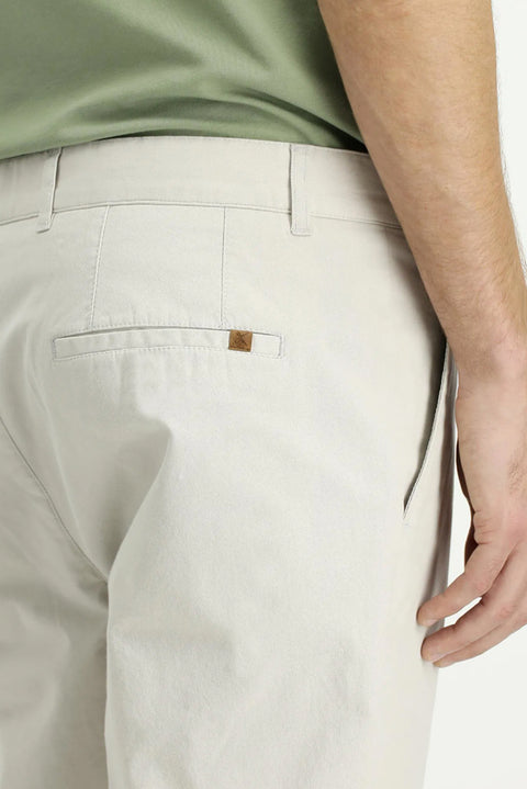 Stone Regular Fit Standard Cut Lycra Canvas / Chino Trousers