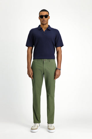  Orman Yeşili Regular Fit Standart Kesim Likralı Kanvas / Chino Pantolon