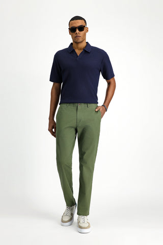  Orman Yeşili Regular Fit Standart Kesim Likralı Kanvas / Chino Pantolon