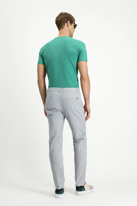 Light Grey Relaxed Fit Stretchy Side Pocket Canvas / Chino Trousers