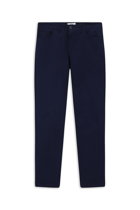 Light Navy Slim Fit Skinny Stretch Side Pocket Canvas / Chino Pants
