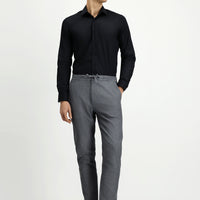 Medium Smoked Slim Fit Narrow Cut Patterned Elasticated Waist Drawstring Lycra Jogger Pants