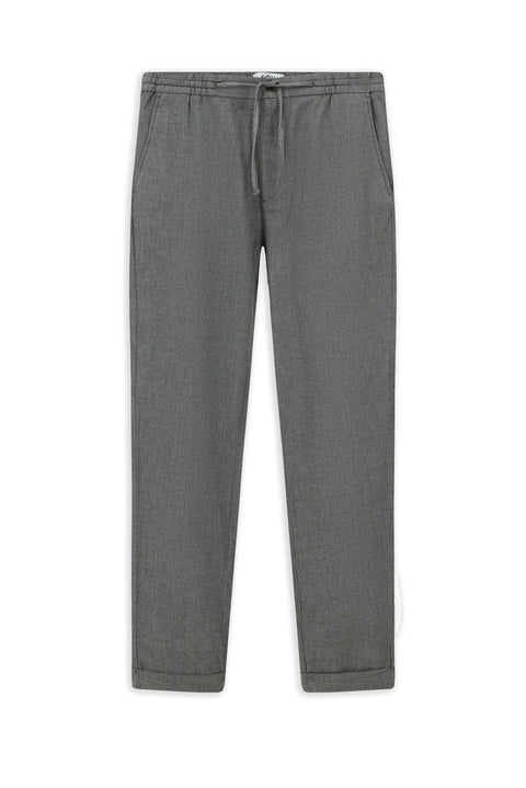 Medium Smoked Slim Fit Narrow Cut Patterned Elasticated Waist Drawstring Lycra Jogger Pants