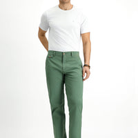 Orta Haki Regular Fit Standart Kesim Likralı Kanvas / Chino Pantolon