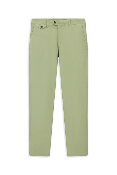 Orta Haki Regular Fit Standart Kesim Likralı Kanvas / Chino Pantolon