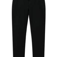 Black Regular Fit Standard Cut Lycra Canvas / Chino Trousers