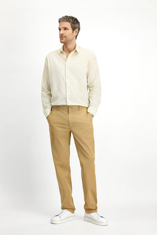  Açık Bej Regular Fit Standart Kesim Likralı Kanvas / Chino Pantolon