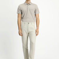 Safari Slim Fit Narrow Cut Elasticated Waist Lyocell Canvas / Chino Trousers