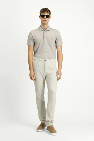  Safari Slim Fit Dar Kesim Beli Lastikli Lyocell Kanvas / Chino Pantolon