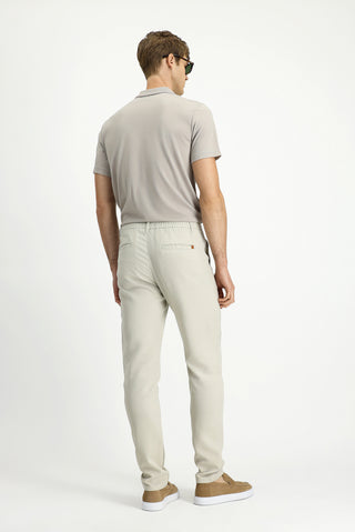  Safari Slim Fit Dar Kesim Beli Lastikli Lyocell Kanvas / Chino Pantolon