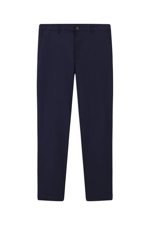 Dark Navy Relaxed Fit Stretch Canvas / Chino Trousers