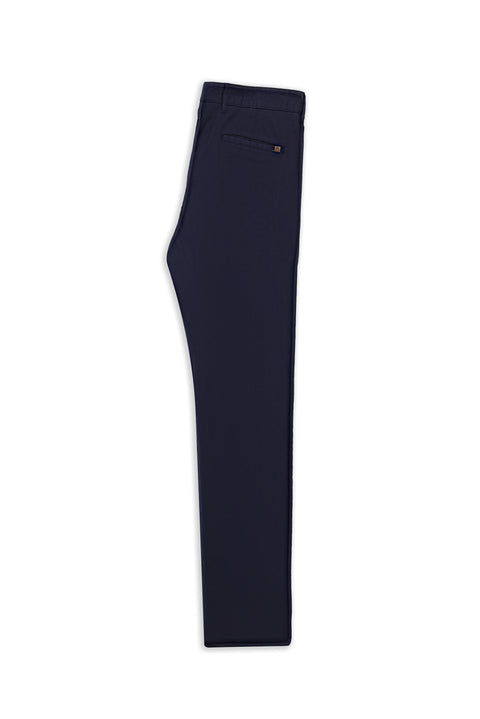 Dark Navy Relaxed Fit Stretch Canvas / Chino Trousers