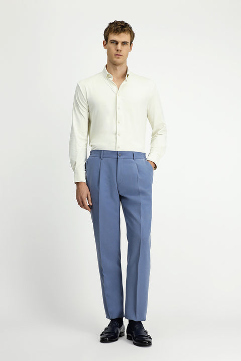 Off-White Techno-Line Long Sleeve Regular Fit Lycra Button-Down Shirt