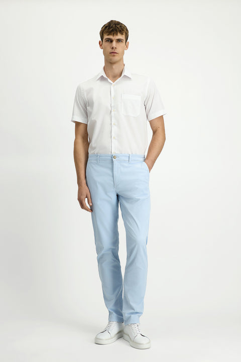 Beyaz Kısa Kol Regular Fit Pamuklu Non Iron Gömlek