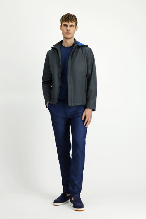 Titanium Grey Hooded Sporty Seasonal Jacket