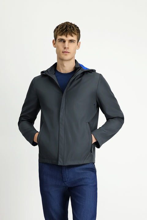 Titanium Grey Hooded Sporty Seasonal Jacket