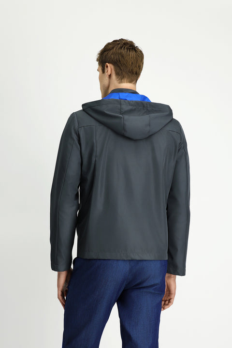 Titanium Grey Hooded Sporty Seasonal Jacket